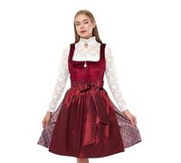 Lifos 0400 Dirndl,Samtstoff,Trarchten,Germandress 3Tlg. Oktoberfest Gr.34 bis 52 (36,Weinrote)