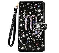 LIFUTOPIA Geldbörse mit glitzernden Strass-Sternen, glitzernde Handgelenk-Clutch-Geldbörse, Bling Virgo, 7.4 inches