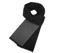 Lifwimner Classic Herren Schal, 180x30 cm, Warmer Wollschal für Winter & Herbst (SchwarzGrau)