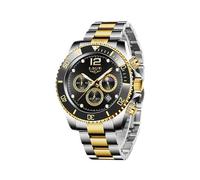 LIGE Herrenuhr, Stahl-Mondphasenuhr für Herren, Auksinė juda-3