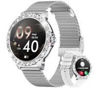 LIGE Smartwatch Damen mit Telefonfunktion, 1.32" Diamant Fitnessuhr Damen für IOS Android Smart Watch Armbanduhr