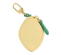 Ligficn Geldbörse mit Erdbeer-/Zitronen-Motiv, Obst-Anhänger, niedlicher Schlüsselanhänger, Mini-Tasche, Geldbörse, Münztasche, niedliches modisches Accessoire für Mädchen und Frauen, Zitrone, modisch