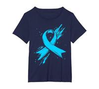 Light Blue Ribbon Prostate Cancer Awareness Men T-Shirt, Damen Große Größen, Marineblau, 1X
