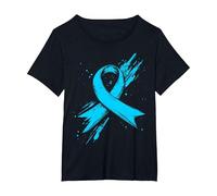 Light Blue Ribbon Prostate Cancer Awareness Men T-Shirt, Damen Große Größen, Schwarz, 5X