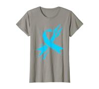 Light Blue Ribbon Prostate Cancer Awareness Men T-Shirt, Damen, Schiefergrau, S