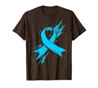 Light Blue Ribbon Prostate Cancer Awareness Men T-Shirt, Herren, Braun, 3XL