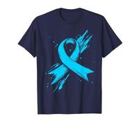 Light Blue Ribbon Prostate Cancer Awareness Men T-Shirt, Herren, Marineblau, S
