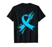 Light Blue Ribbon Prostate Cancer Awareness Men T-Shirt, Herren, Schwarz, XL