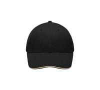 Light Brushed Sandwich Cap "MB6541" - myrtle beach Black/Beige