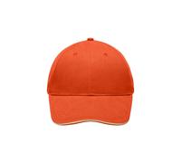 Light Brushed Sandwich Cap "MB6541" - myrtle beach Dark-Orange/Beige
