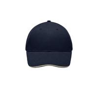 Light Brushed Sandwich Cap "MB6541" - myrtle beach Navy/Beige