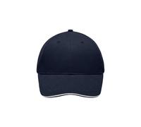 Light Brushed Sandwich Cap "MB6541" - myrtle beach Navy/White