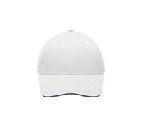 Light Brushed Sandwich Cap "MB6541" - myrtle beach White/Navy