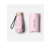 (Light Pink)Sun Umbrella Mini-Portable Pocket Sun Protection UV Protection Sun Umbrella rain or Shine Dual-use Umbrella Sun Umbrella