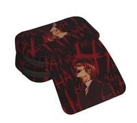 Light Yagami Federmäppchen Anime Misa Amane/L Stiftebox Große Kapazität Schüler Stifttasche Reißverschluss 2 Schichten Tasche Schreibwaren Tasche Schulbedarf für Jungen Mädchen, Typ 5, 21x10x7.5cm