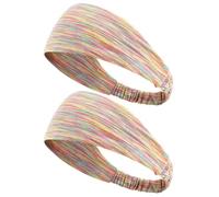 LIGHTAOTAO 2 Stück Chinlon Eisseiden Stirnbänder Schweißabsorbierend und Bequem Modisch und Elastisch für Gesichtspflege und Sportaktivitäten