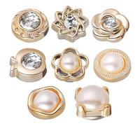LIGHTAOTAO Attrappenknöpfe 8 Stück magnetische Hijab Clip Pins aus Metall und ABS für schals und hemden sicherer Verschluss modischer Stil