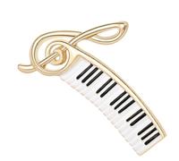 LIGHTAOTAO Kreative Klavier Musiknoten Metall Brosche für Damen mit silberner Zinklegierung, perfekte Anstecknadel für Party und Outfit Veredelung