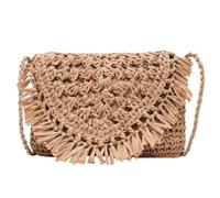 LIGHTAOTAO Lässige Umhängetasche Damen aus Polyester mit Gewebtem Design Stylische Strohtasche für Sommer Geräumige Schultertasche Hält Handy und Geld Sicher