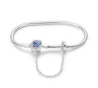 LIGHTDOG 925 Sterling Silber Schlangenkette Armband für Pandora Geeignet für europäische Charm Armband Perlenkette Damen Geschenk