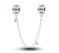 LIGHTDOG 925 Sterling Silber Sicherheitskette Charm für Europäische & Pandora Armbänder,Niedliches Geschenk Schmuck Mädchen Mode Liebe Schloss Charms