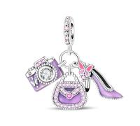 LIGHTDOG 925er Sterlingsilber-Perle, Kompatibel mit Pandora-Armbändern und Armbändern im europäischen Beads, ein modisches Charme-Geschenk für Damen.