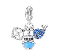 LIGHTDOG 925er Sterlingsilber-Perle, Kompatibel mit Pandora-Armbändern und Europäischen Armbändern, ein modisches Charme-Geschenk für Damen