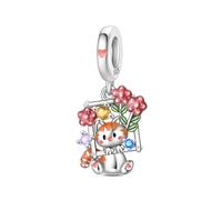 LIGHTDOG 925er Sterlingsilber-Perle, Kompatibel mit Pandora-Armbändern und Europäischen Armbändern, ein modisches Charme-Geschenk für Damen