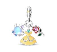 LIGHTDOG 925er Sterlingsilber-Perle, Kompatibel mit Pandora-Armbändern und Europäischen Armbändern, ein modisches Charme-Geschenk für Damen