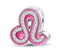 LIGHTDOG Damen 925 Silber Charms für Armbänder 12 Sternzeichen Anhänger Geeignet für Europäische Armbänder & Pandora Armbänder Halsketten Kompatibel Geburtstag Vergoldete Charms