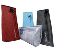 LIGHTPAK 43094 Stifteetui, Federtasche aus Filz, Schlampermappe in Tropfenform, Federmäppchen mit Reißverschluss, Filzetui für Lange Schultage und Arbeitstage geeignet, hellblau, ca. 20 x 11 x 2,5 cm