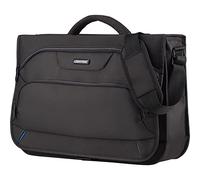LIGHTPAK 46119 Messengerbag Solar, Tragetasche aus Polyester, Laptoptasche für Notebooks bis 15 Zoll, Businesstasche mit Schultergurt, Umhängetasche mit Organizer-Fach, schwarz, ca. 32 × 43 × 14 cm