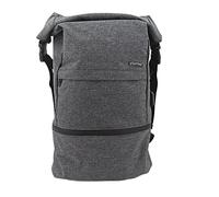Lightpak Laptoprucksack Base – für 15,6"/bis 43 cm, USB-Ladeport, 600D Polyester, grau