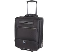 LIGHTPAK 46146 Lando Business Trolley, schwarz, 46 x 35 x 26 cm | Rollkoffer mit Overnight und Laptopfach, Für 15 Zoll Notebook, Aus Nylon, 2 Präzisions Laufrollen