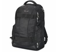 Lightpak Rucksack Hawk, Laptoprucksack aus Polyester für 14 Zoll Notebook, Backpack mit Polsterung Rucksack, 46 cm, 34 Liter, Schwarz