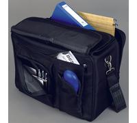 LIGHTPAK Umhängetasche THE FLIGHT schwarz bis 43,2 cm (17 Zoll)