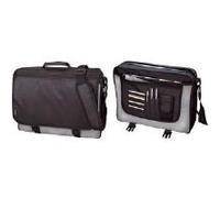 LiGHTPAK Umhängetasche "WAVE", Polyester, schwarz/grau Schultergurt mit abnehmbarem Schulterschoner, Tragegriff (46069)
