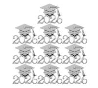 LIGIGWASH 10er-Pack Anstecknadeln für Absolventen: Metall-Anstecknadeln mit Absolventenhut-Motiv 2026 - als Erinnerungsgeschenk für Absolventen des Jahrgangs 2026