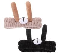 LIGIGWASH 2 Stück pack Plüsch Make Up Stirnbänder für Damen Weiches und Bequemes Haarband zum Schminken und Sport Niedliches Design für Spa und Yoga