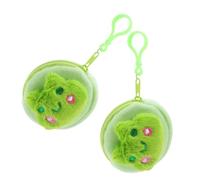 LIGIGWASH 2 Stück Plüsch Ohrhörer Tasche Cartoon Design Weiches Material Kleine Münztasche Schlüsselanhänger Süße Kopfhörer Aufbewahrungstasche Für Mädchen Frauen Alltag