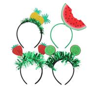 LIGIGWASH 4 Stück Teiliges Obst Stirnband für Teenager Niedliche Haarbänder für Festivals und Partys Fruchtige Kopfbedeckungen für Sommer Events für Mädchen und Geburtstagsfeiern