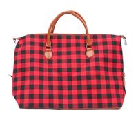 LIGIGWASH Canvas Reisetasche Kariert 22 Zoll Vielseitige Mittelgroße Handtasche mit Großem Fassungsvermögen Tragbare Karomuster Aufbewahrungstasche für Reisen Strand Pendeln