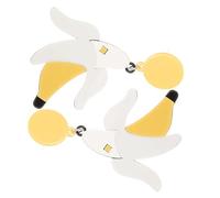 LIGIGWASH Exklusive Kunststoff Fruchtohrringe Damen Statement Bananen Ohrhänger Sommer Große Leichte Modeschmuck Accessoires für Hochzeit Party Alltag