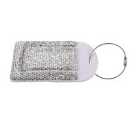 LIGIGWASH Gepäckanhänger mit Strasssteinen 11cm aus Pu Leder Klappbares Namensschild für Koffer Handtaschen Rucksäcke Reiseanhänger für Kreuzfahrten und Geschäftsreisen