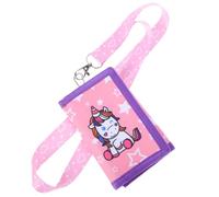 LIGIGWASH Junge Mädchen Canvas Geldbörse Einhorn Motiv Dreifach Gefaltet Leicht Und Langlebig Mit Schlüsselband Für Mädchen Und Jungs Vielseitig Für Alltag Und Schule Praktisches