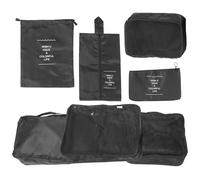 LIGIGWASH Reisebeutel aus Oxford Stoff mit Großem Fassungsvermögen und Platzsparendem Design Flacher Kordelzug Organizer Tasche für Kabel und Make Up im Gepäck