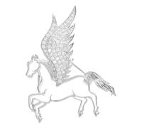 LIGIGWASH Rhinestone Horse Brooch Year Of The Horse Zodiac Animal Pin Unisex Anstecknadel Für Anzug Schmuck Accessoire Zur Chinesischen Neujahrsfeier