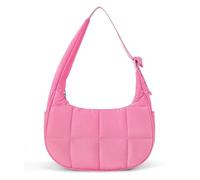 LIGSLN Wasserabweisende, gesteppte Nylon-Schultertasche, übergroßes Puffer-Design, bequeme Crossbody-Tragetasche, gesteppte Schultertasche aus Nylon, B, One Size