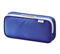 Lihit Lab Etui für Zwei Kugelschreiber, schwarz, 8,4 x 17,5 cm (A-7660-24) 4.1" x 8.7" blau
