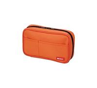 Lihit Lab Federmappe mit Doppelreißverschluss, Orange, Standard: 7.9 x 2.0 x 4.7"